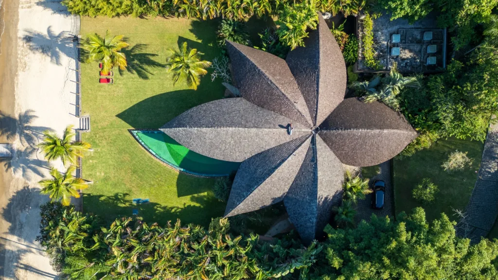 Star-shaped roof seen from above, Angra dos Reis, Rio de Janeiro